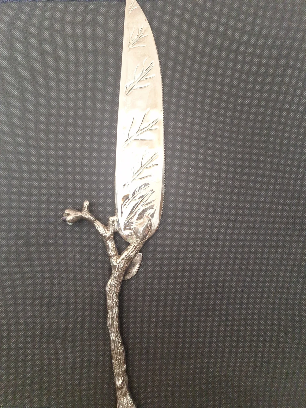Bombay Silver-Tone Leaf & Branch Cake Knife and Server Set